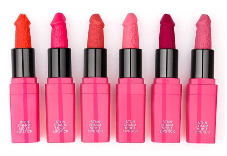 Laymoon eight bold colors lipstick, vibrant shades for any mood or party.