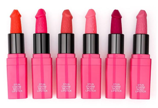 Laymoon eight bold colors lipstick, vibrant shades for any mood or party.