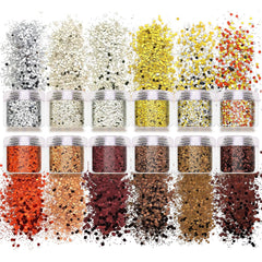 Laza Autumn Nail Glitter packaging shows convenient jars for long-lasting use
