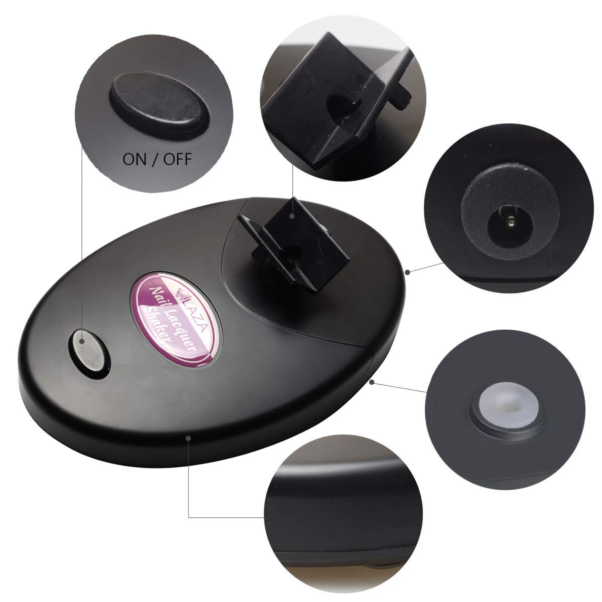 Laza Nail Lacquer Shaker compact design fits small vanities