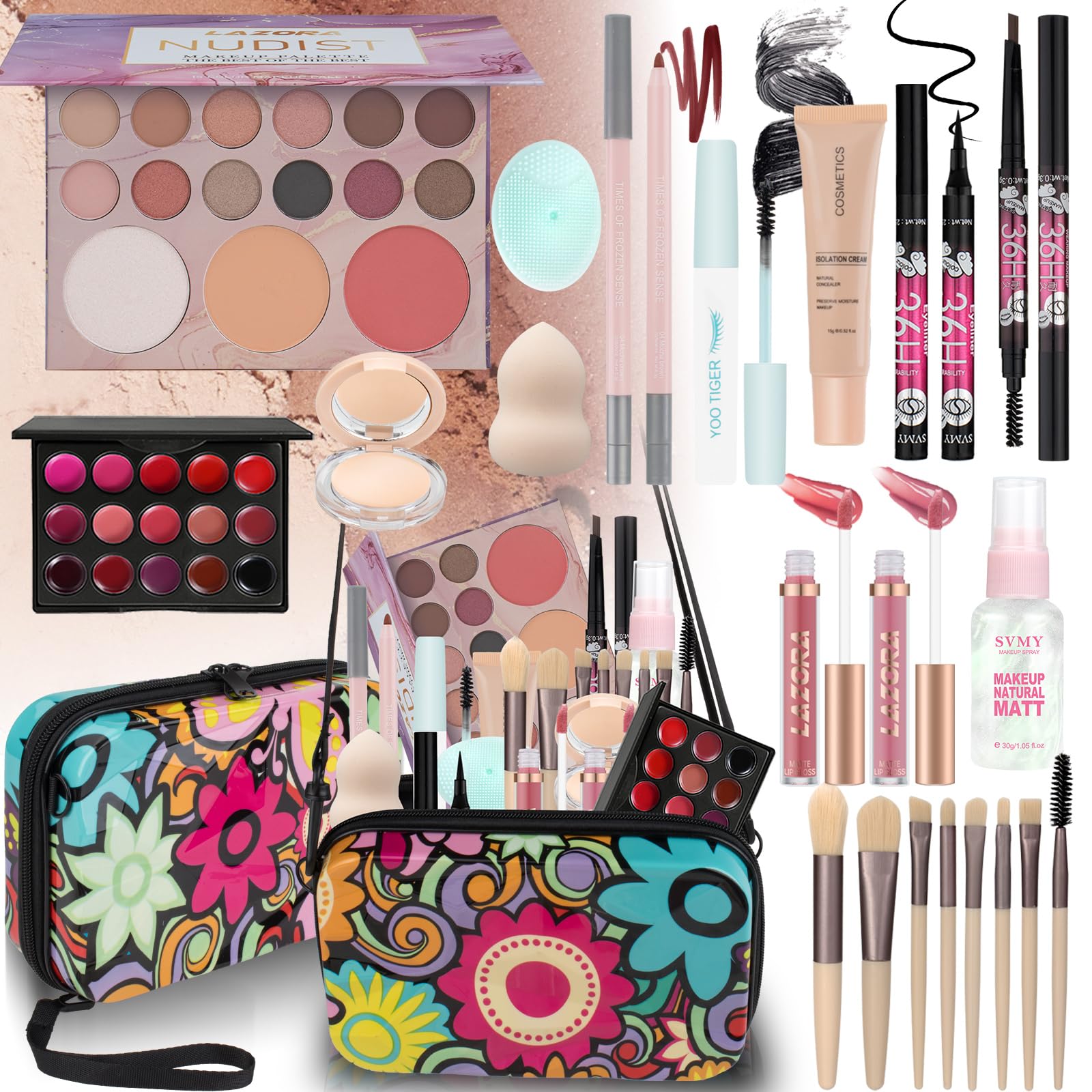 LAZORA teen makeup kit all-in-one: ideal beginner-friendly daily routine.