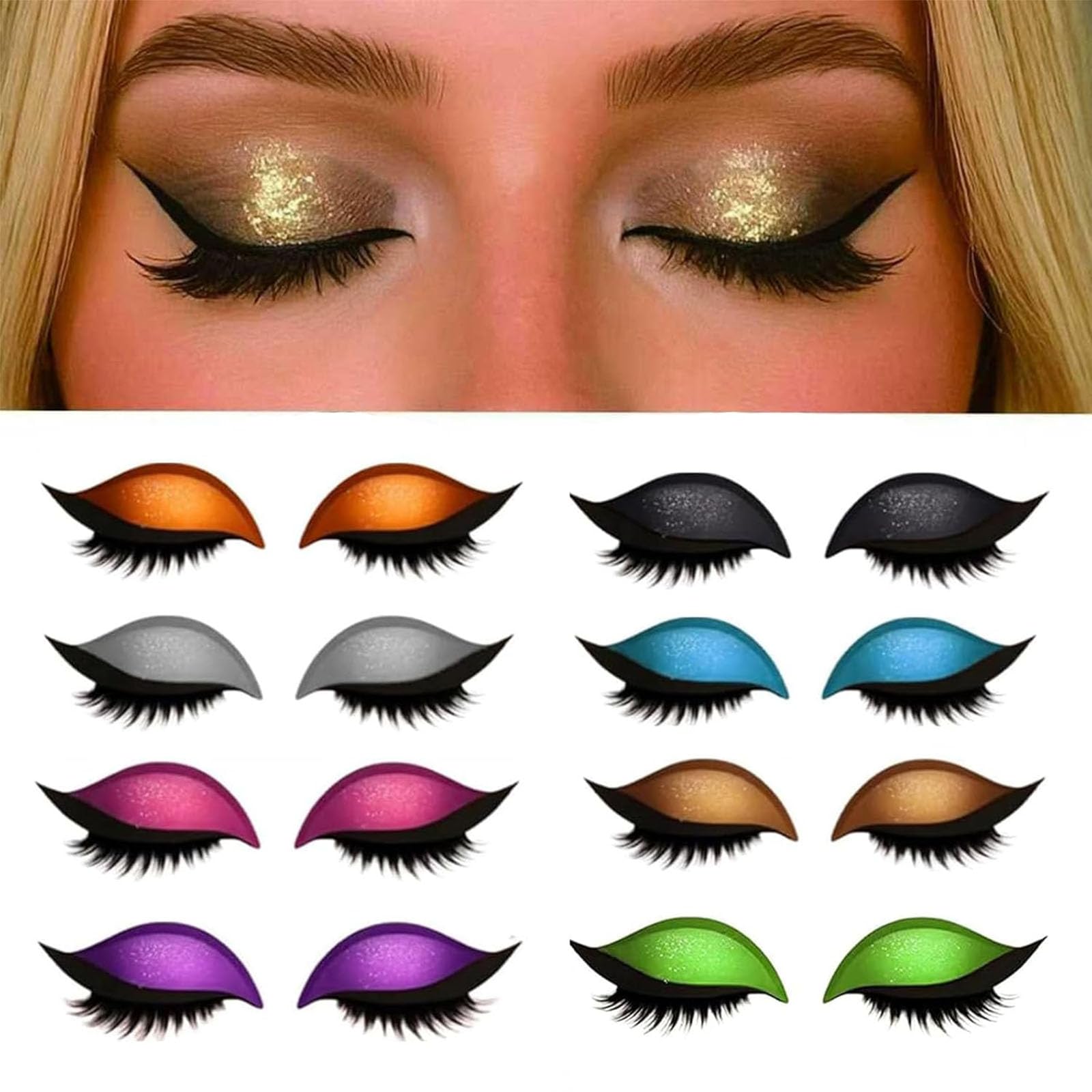 Lazy Eye Shadow Eyelash Patch packaging demonstrates quick 1-second makeup use.