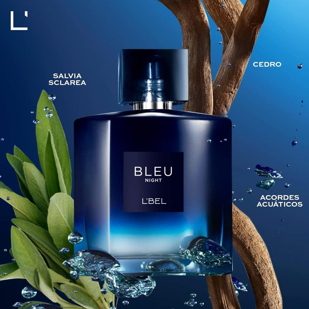 L'Bel Bleu Intense Night wrist spray for night events.