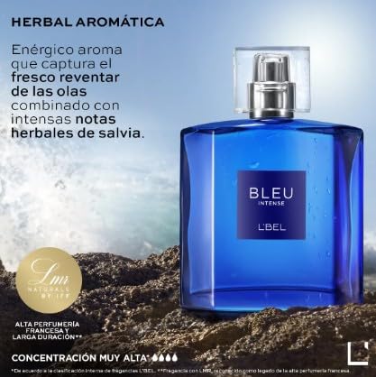 L'Bel BLEU INTENSE outer box, premium presentation for gifts.