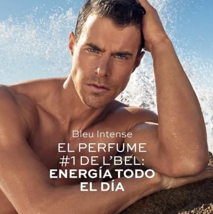 L'Bel BLEU INTENSE spray action, ideal for daytime wear.