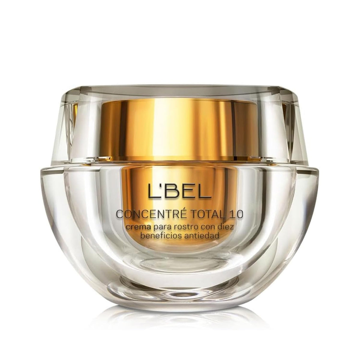 L'Bel Concentré Total packaging close-up highlighting premium anti-wrinkle care for daily use.
