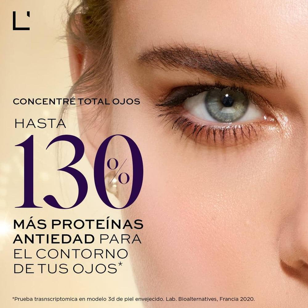 L'Bel Concentré Total Eye Cream texture swatch highlights a smooth, indulgent consistency.