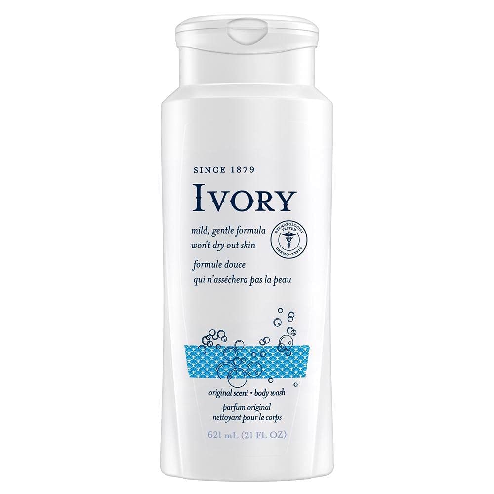 LDREAMAM Ivory Body Wash Original bottle pour for a gentle cleanse.