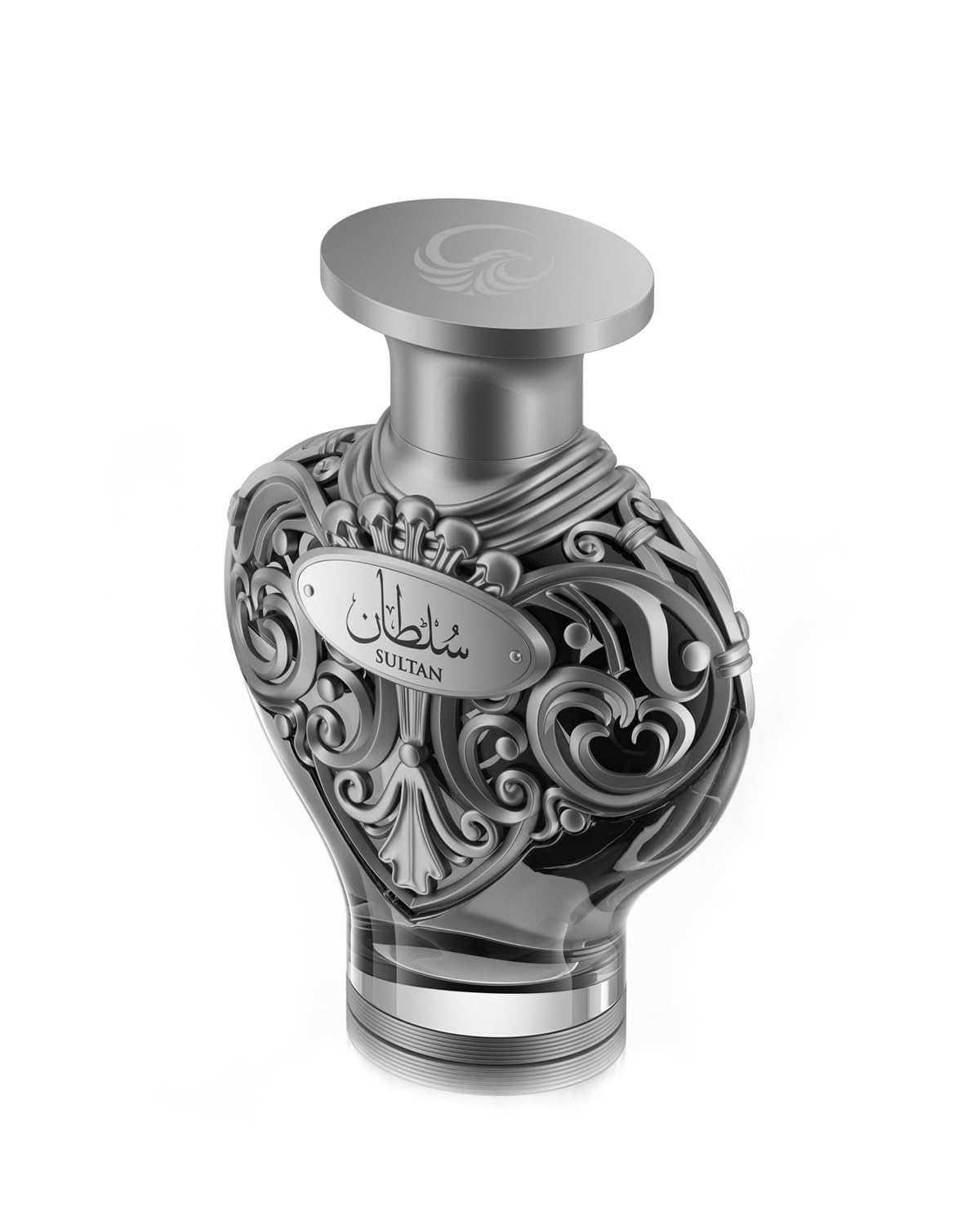Le Falcone Sultan bottle cap and glass design exudes sophistication.