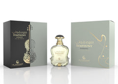 Le Falcone Symphony Harmony label emphasizes brand heritage and premium fragrance notes