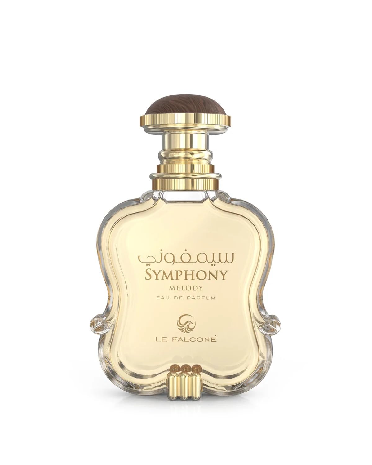 Le Falcone Symphony Melody bottle on display, highlighting premium design and long-lasting presence.