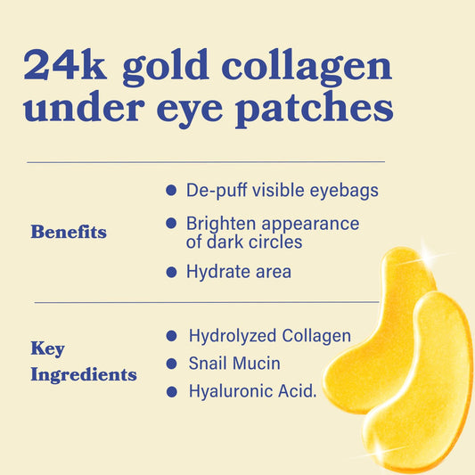 Closeup of LE GUSHE Gold Under Eye Patches showing texture