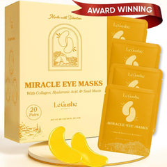 LE GUSHE Gold Under Eye Patches pack ready for home use to refresh eyes