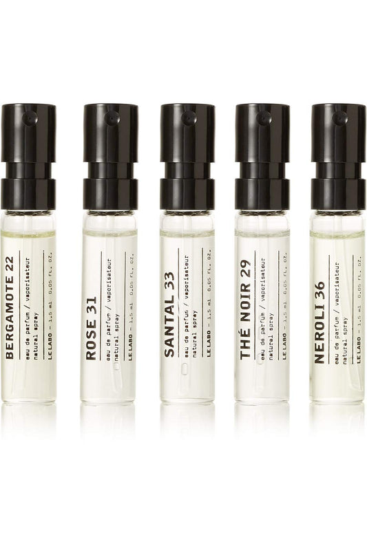 Le Labo Discovery Set vials with Neroli 36 and The Noir 29 for convenient testing