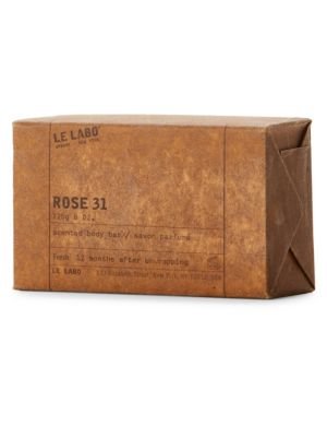 Le Labo Rose 31 bar soap with spicy-woody notes for a luxurious, refreshing cleanse