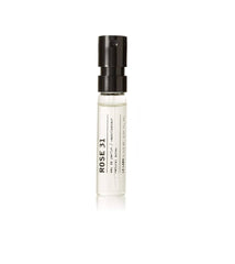 Le Labo Rose 31 small sample packaging, ideal for travel and quick scent refresh.