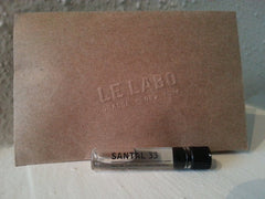 Le Labo Santal 33 mini bottle for convenient sampling on the go