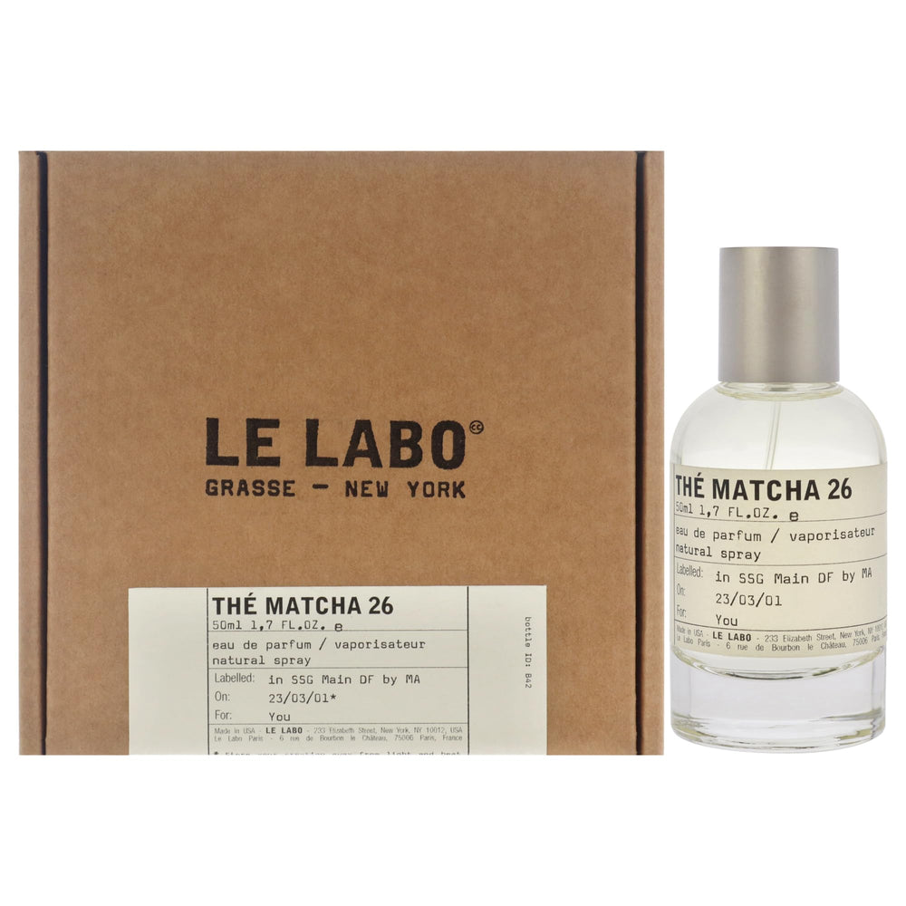 Le Labo The Matcha 26 bottle front view, showcasing premium design for daily fragrance.