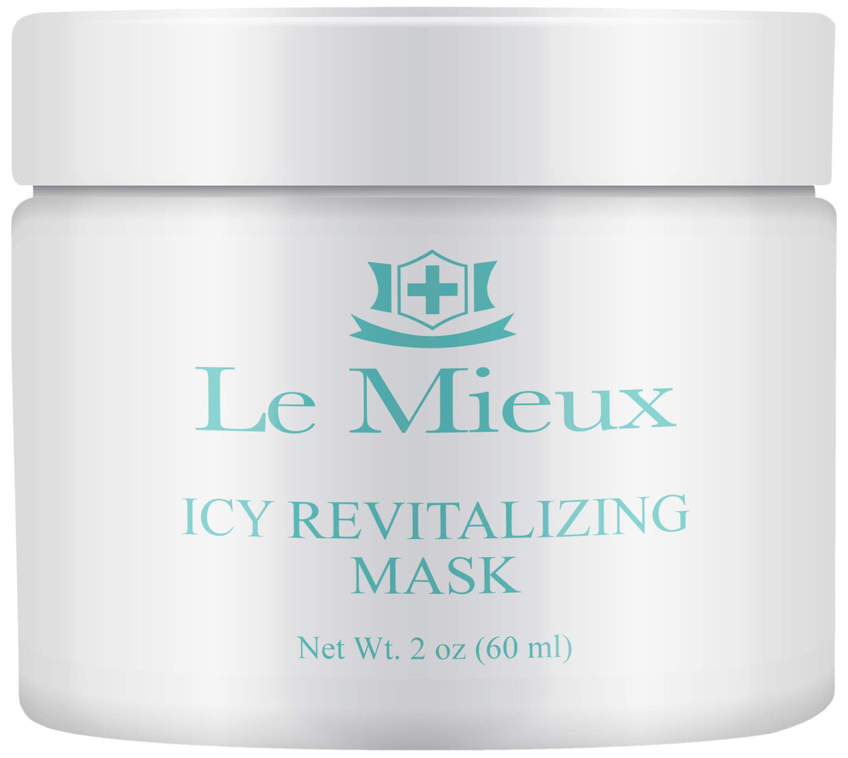Le Mieux Icy Revitalizing Mask jar close-up showing creamy clay formula for oil balance