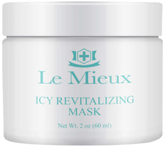 Le Mieux Icy Revitalizing Mask jar close-up showing creamy clay formula for oil balance