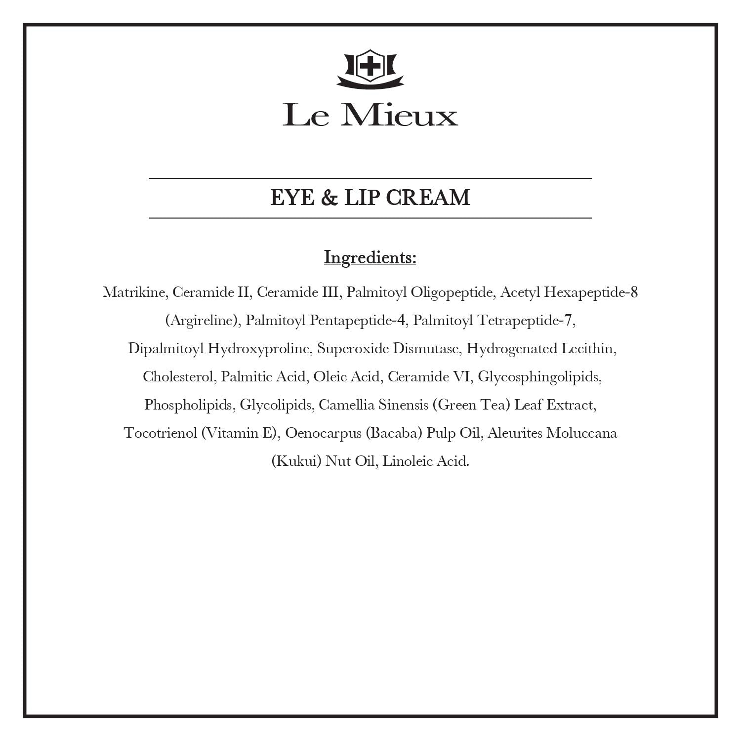 Le Mieux peptide-infused concentrate bottle promotes targeted care.