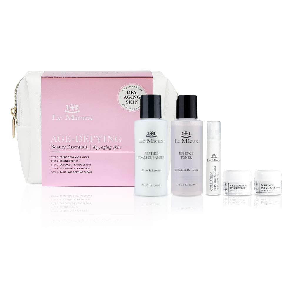 Le Mieux peptide foam cleanser pour bottle showing refreshing lather for makeup removal