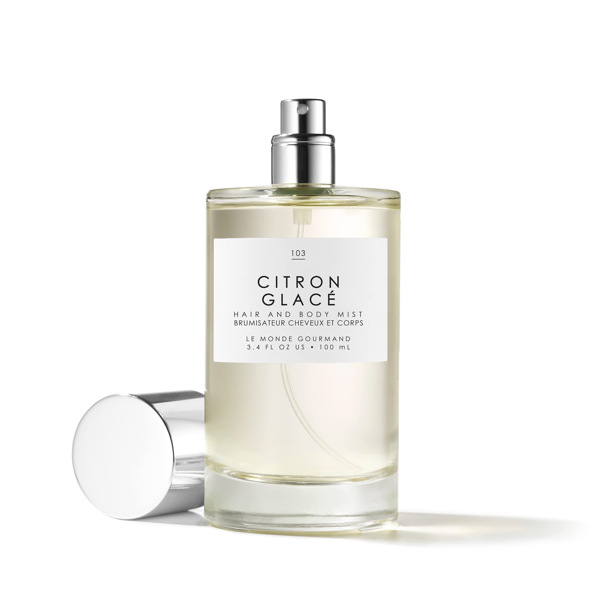 Citron Glacé mist spritzed on skin for a light, lasting fragrance