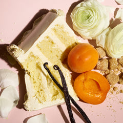 Closeup of warm vanilla and jasmine notes evoking cozy evenings.