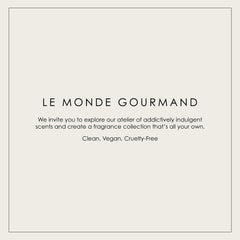 Le Monde Gourmand Crème Vanille vegan and cruelty-free icon signals ethical beauty choices.