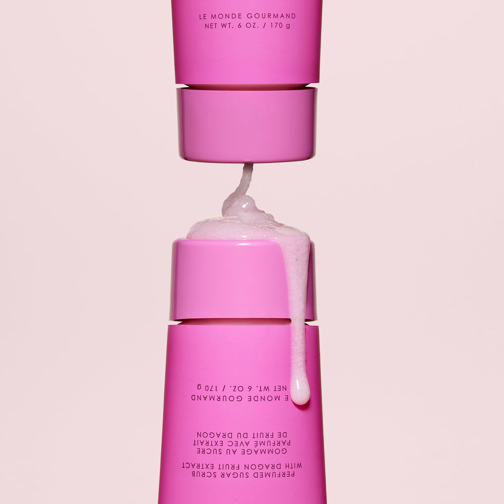 Le Monde Gourmand Fruit du Dragon scrub vegan cruelty-free icon signals ethical care
