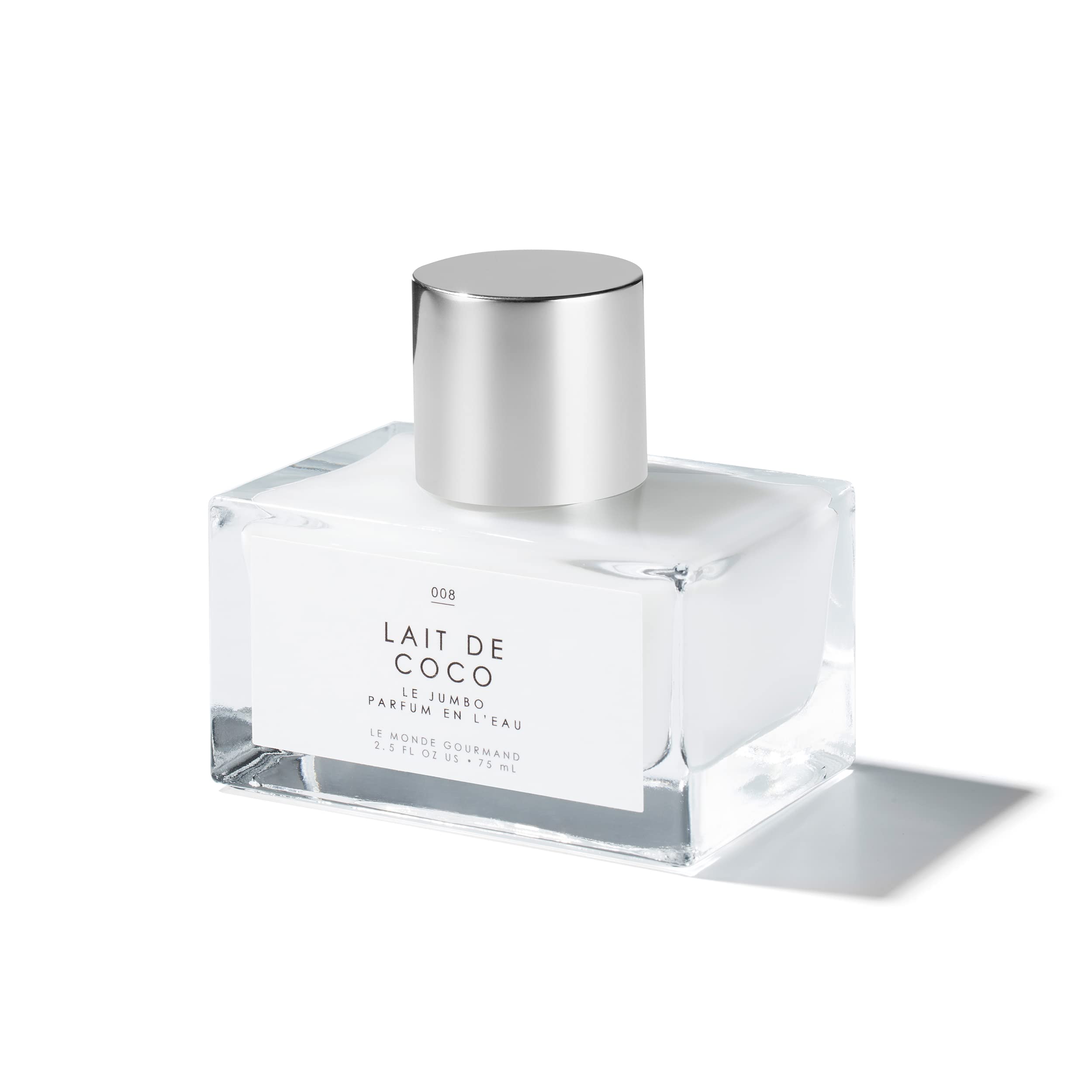 Le Monde Gourmand Lait de Coco EDP bottle close-up with tropical coconut notes.