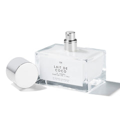 Le Monde Gourmand Lait de Coco vanilla-praline note highlighted for warm evening wear.