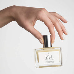 Wrist swatch of Latte D'or shows wearable warmth for day or evening.