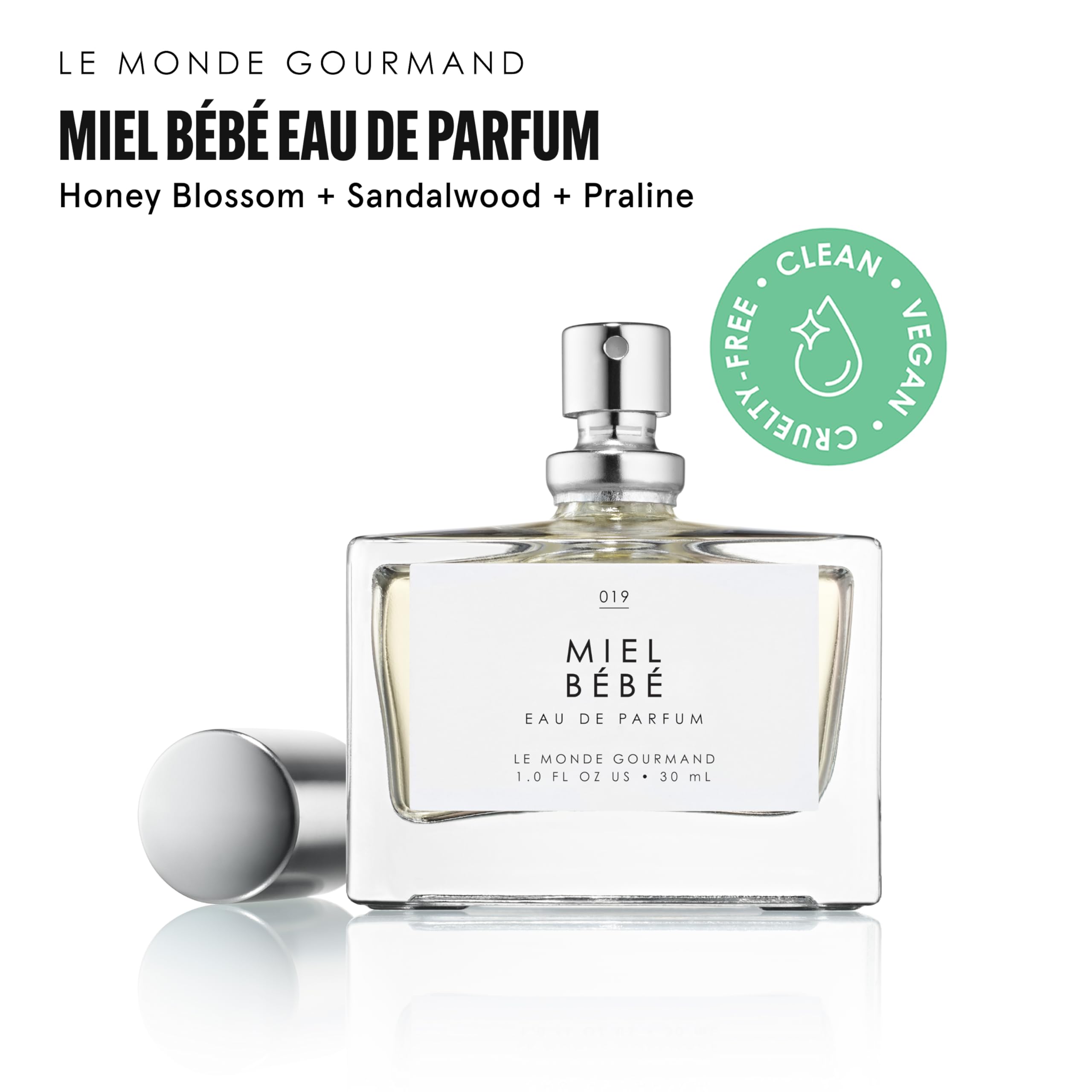 Le Monde Gourmand Miel Bébé packaging box emphasizes vegan and cruelty-free credentials