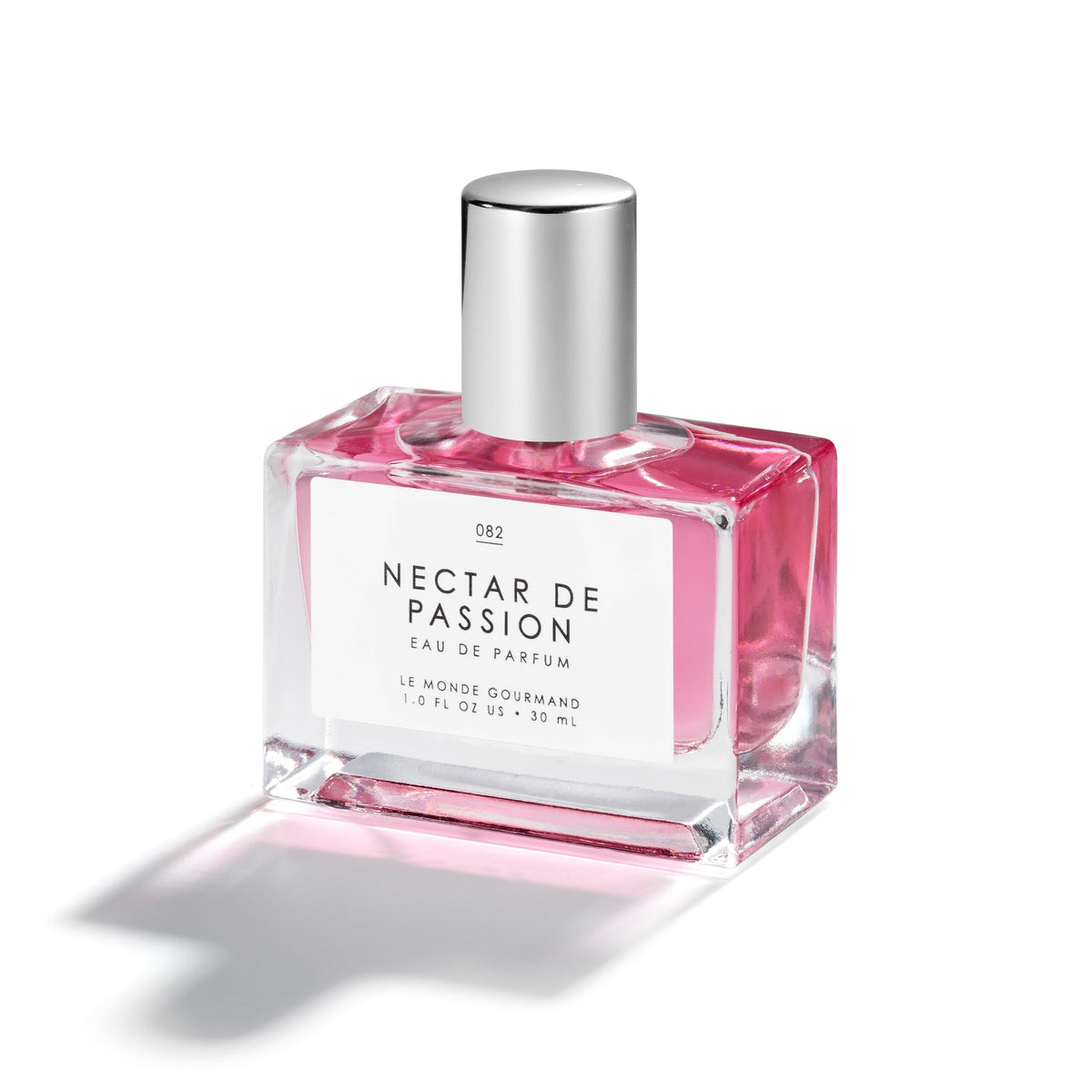 Le Monde Gourmand Nectar of Passion bottle with pink accents for mood-setting fragrance.