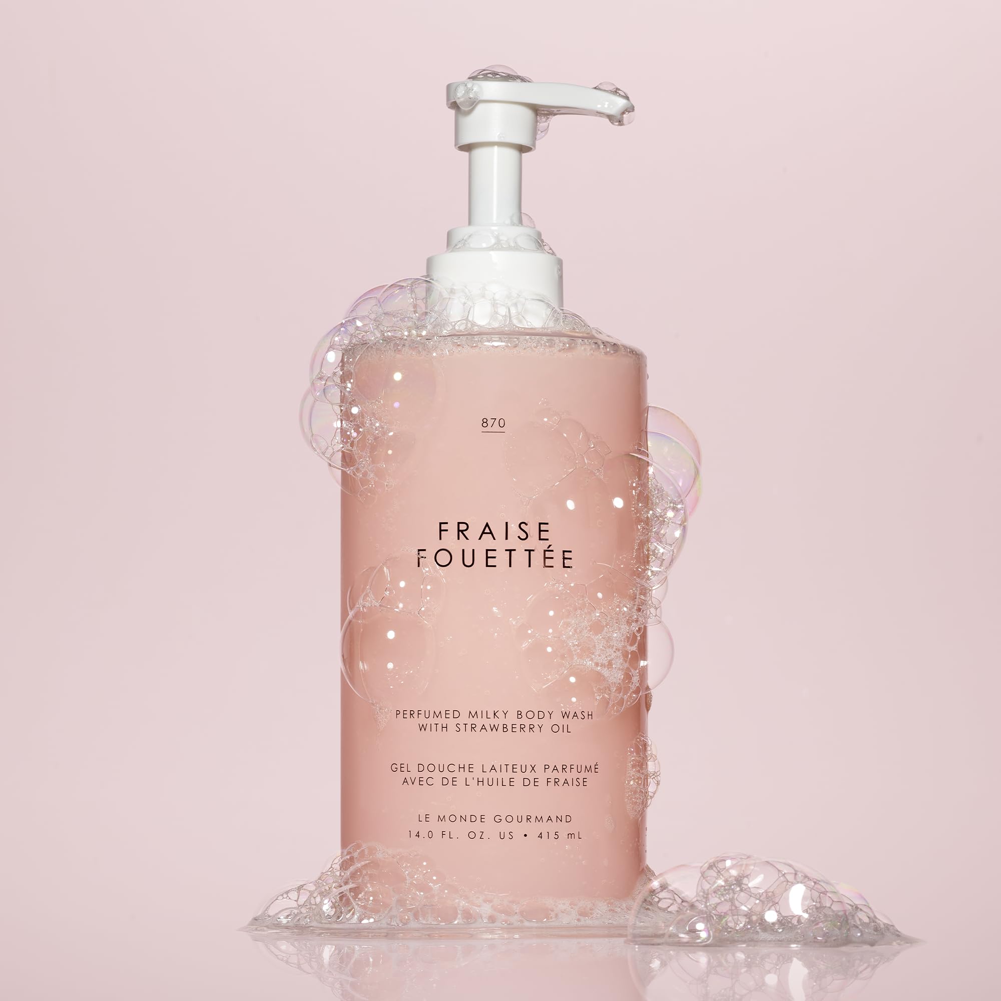 Le Monde Gourmand Strawberry Whipped packaging shows vegan cruelty-free formulation