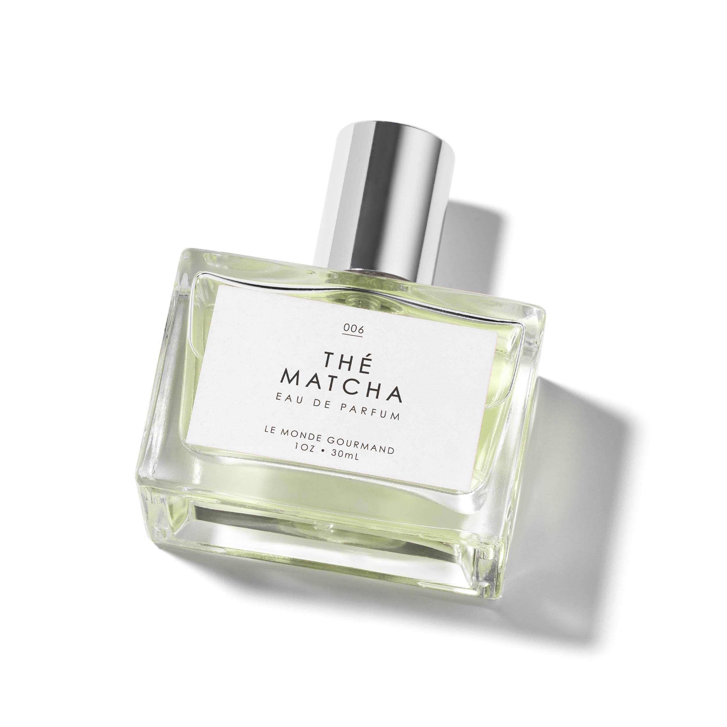 Le Monde Gourmand Thé Matcha bottle with green tea notes for a calming fragrance.