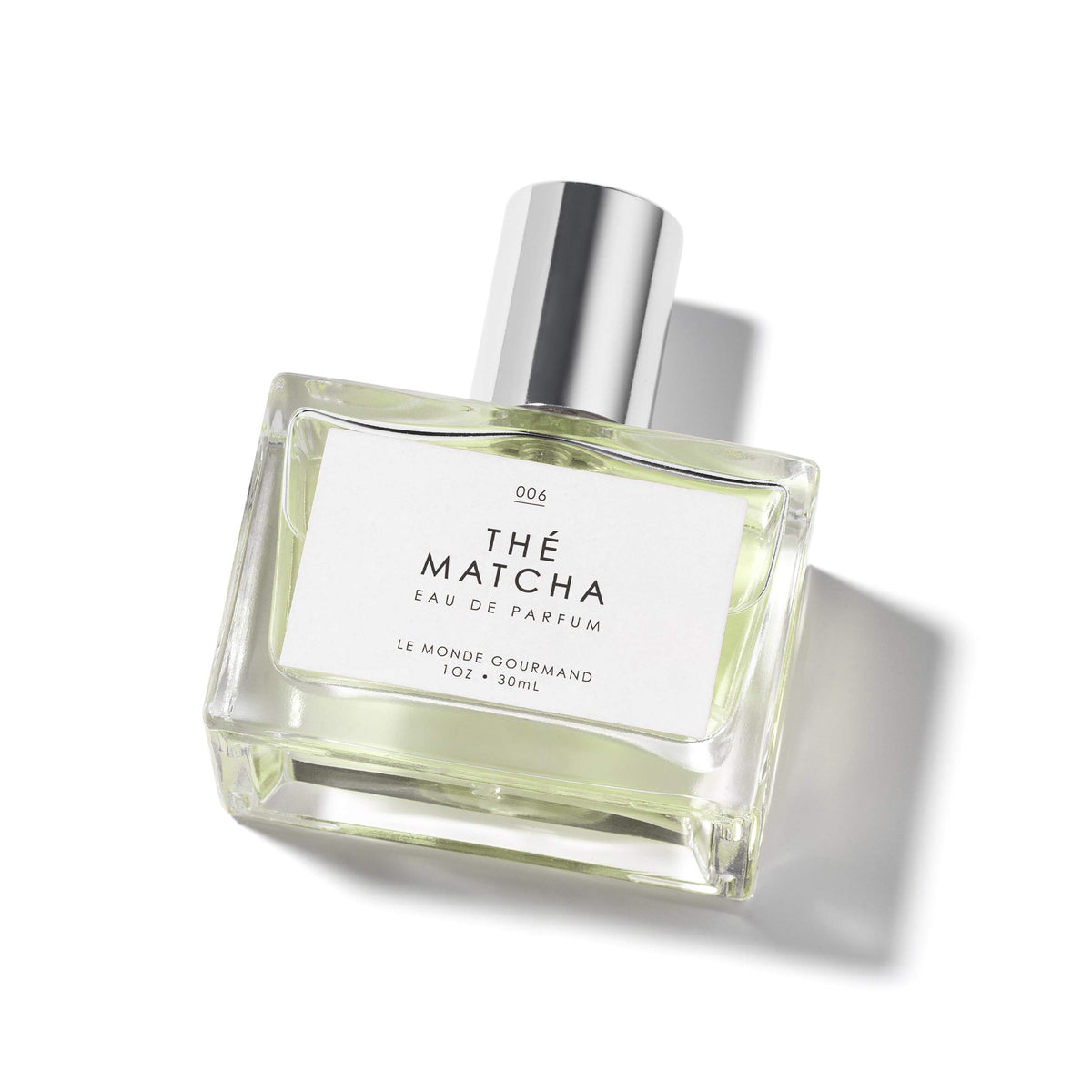 Le Monde Gourmand Thé Matcha bottle with green tea notes for a calming fragrance.