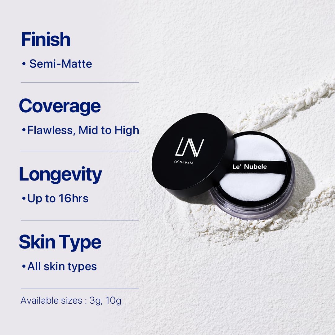 Le Nubele azulene-coated powder provides a calming, balanced appearance.