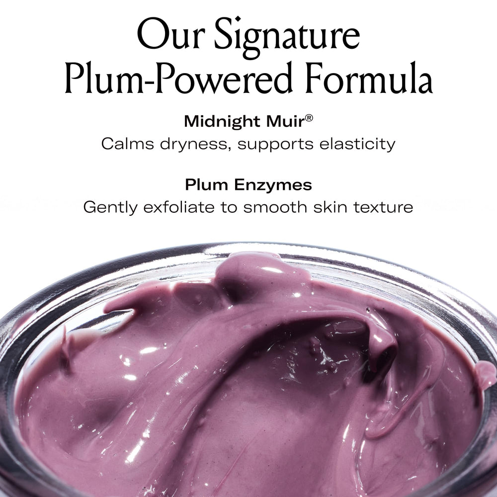 Le Prunier Plumtox texture close-up highlights exfoliating grains and gentle action