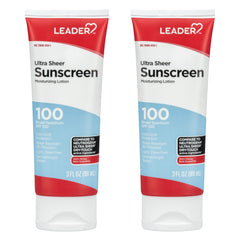 LEADER Travel Sunscreen SPF 100+ bottle for active outdoor days