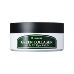 LEADERS Green Collagen Wide Fit Eye Patch pack covers eye contour and nasolabial area for targeted care.