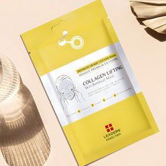 Leaders Insolution collagen lifting mask after-use glow and refreshed skin.
