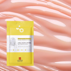 Leaders Insolution Collagen Lifting Mask placed on the facial contours for a sculpted, firmer feel