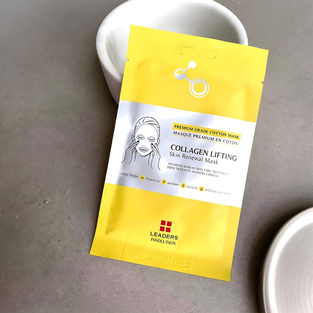 Leaders Insolution mask conforms to facial contours for even absorption.