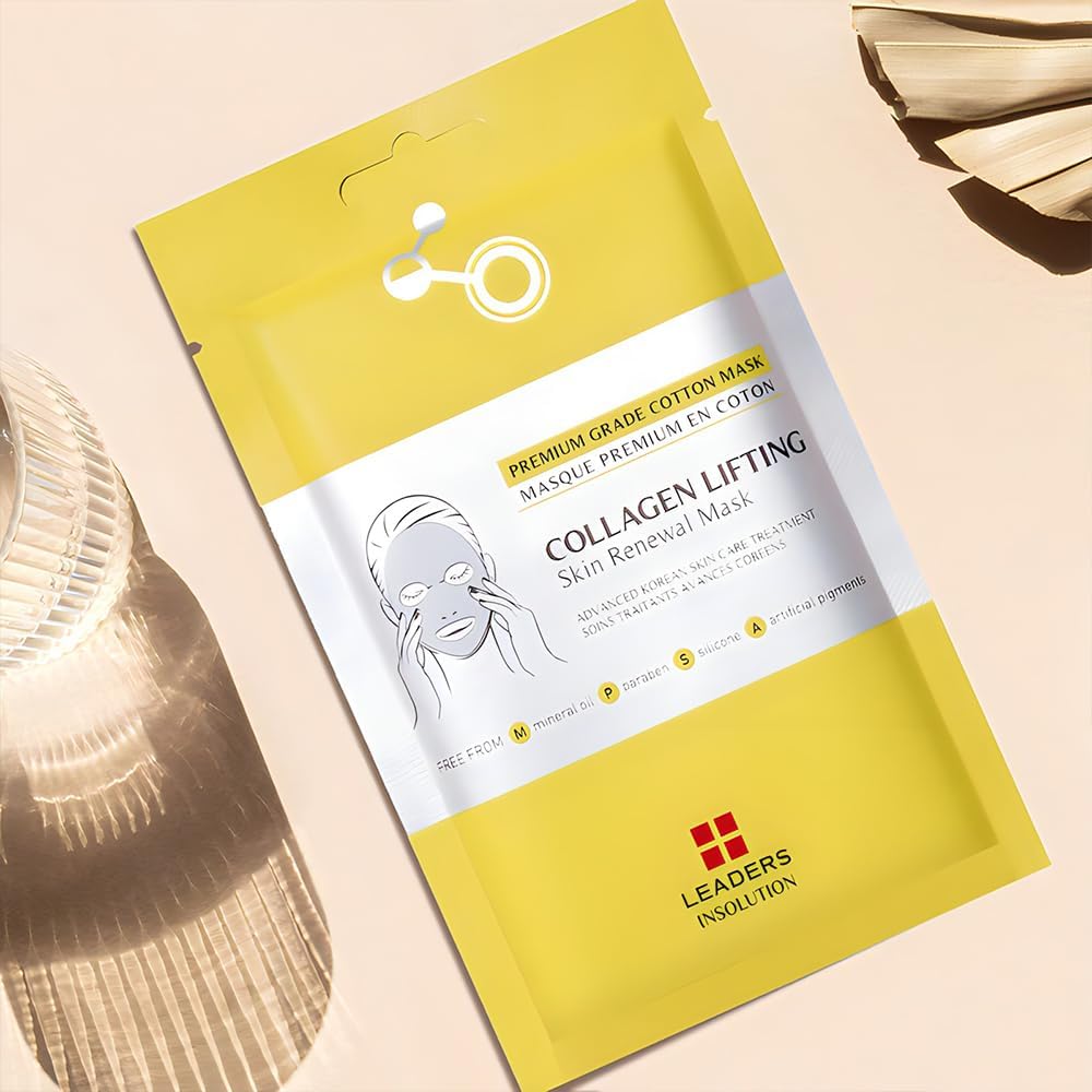 Leaders Insolution Collagen Lifting Mask on the skin providing a refreshed look and hydration