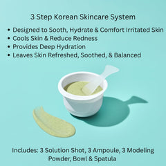 LEADERS 3X Boosting Modeling Mask ampoule close-up for hydrating skin prep.