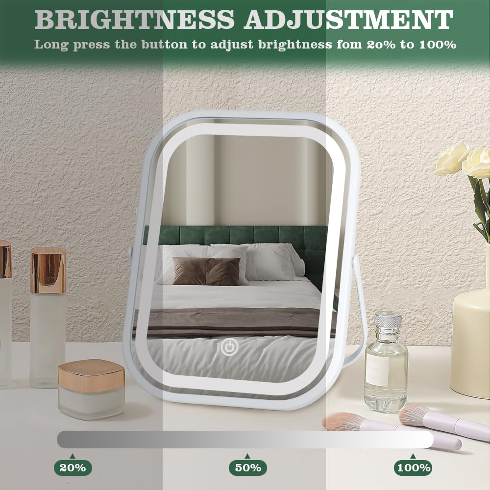 Leadzones USB-C rechargeable battery mirror with cordless use up to five hours.