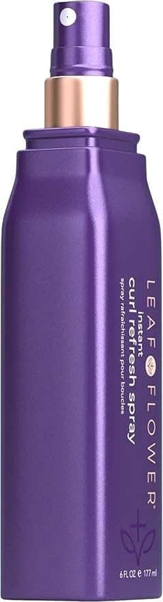 Leaf and Flower Instant Curl Refresh Spray mist improves manageability and frizz control