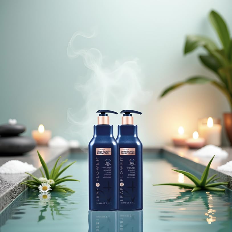 Leaf & Flower packaging detail emphasizes eco-conscious, recyclable materials
